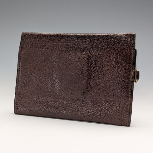 1917年 英国アンティーク 純銀装飾 レザーパース 小銭入れ Frederwick Wilson